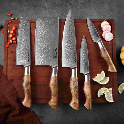 Sirocco kolekcija, profesionalni noževi, 67-slojni damaščanski čelik