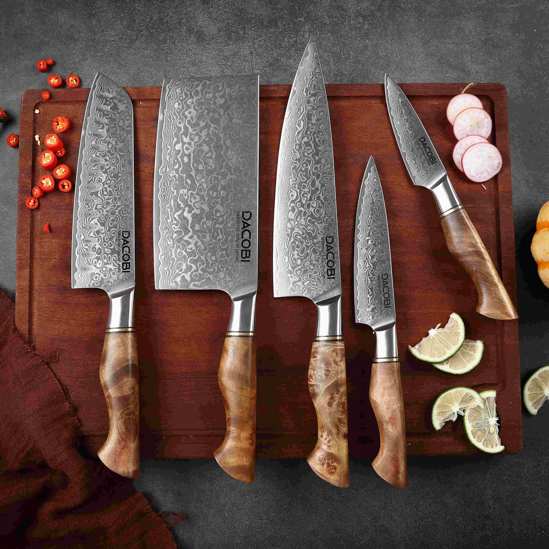 Sirocco kolekcija, profesionalni noževi, 67-slojni damaščanski čelik