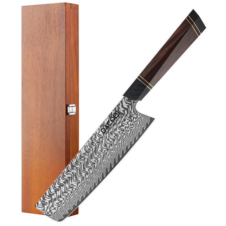 Profesionalni Nakiri nož C55, Damask čelik 67 slojeva, 18.5 cm