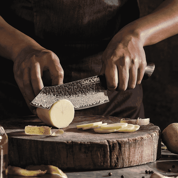 Profesionalni Santoku nož C62, Damask čelik 67 slojeva, 19 cm