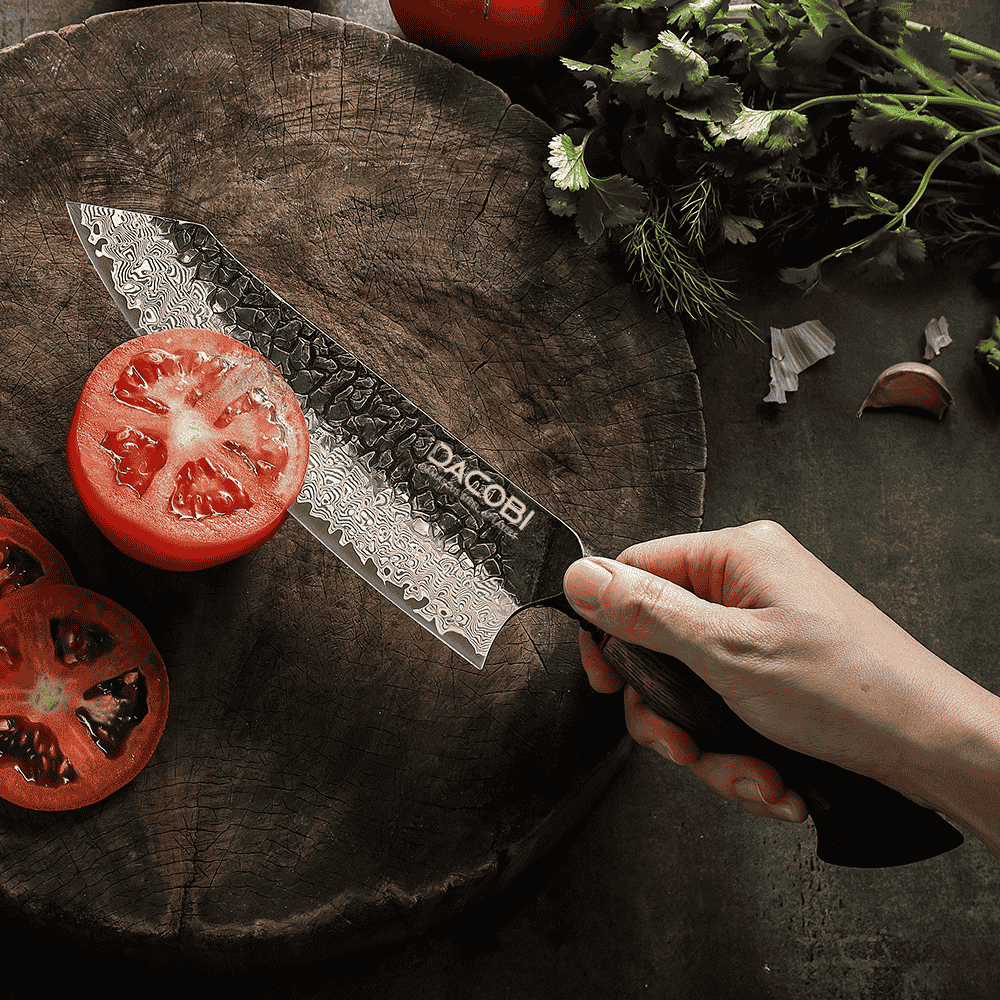 Profesionalni Santoku nož C62, Damask čelik 67 slojeva, 19 cm