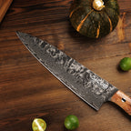 Profesionalni kuharski nož C67, Damask čelik 67 slojeva, 21.5 cm