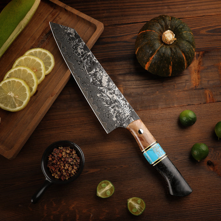 Profesionalni Kiritsuke nož C68, Damask čelik 67 slojeva, 20.5 cm
