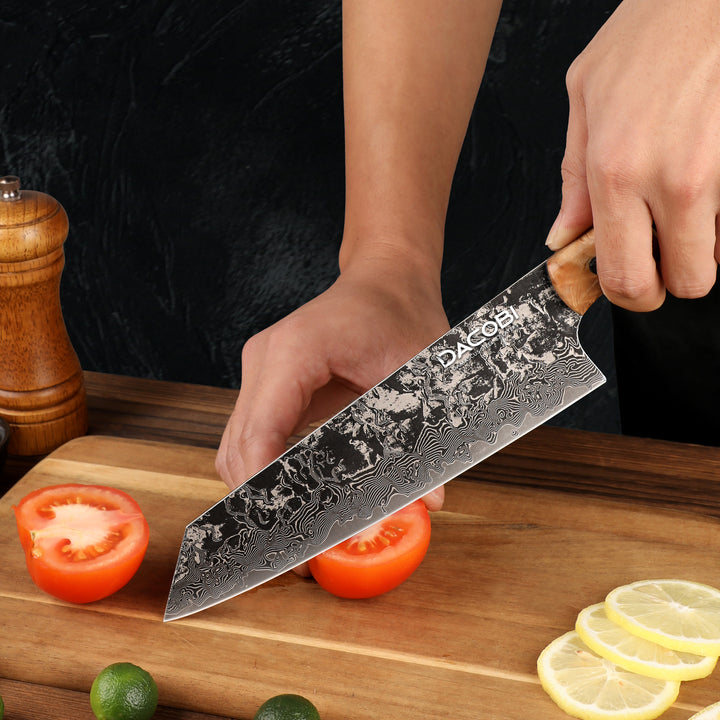 Profesionalni Kiritsuke nož C68, Damask čelik 67 slojeva, 20.5 cm