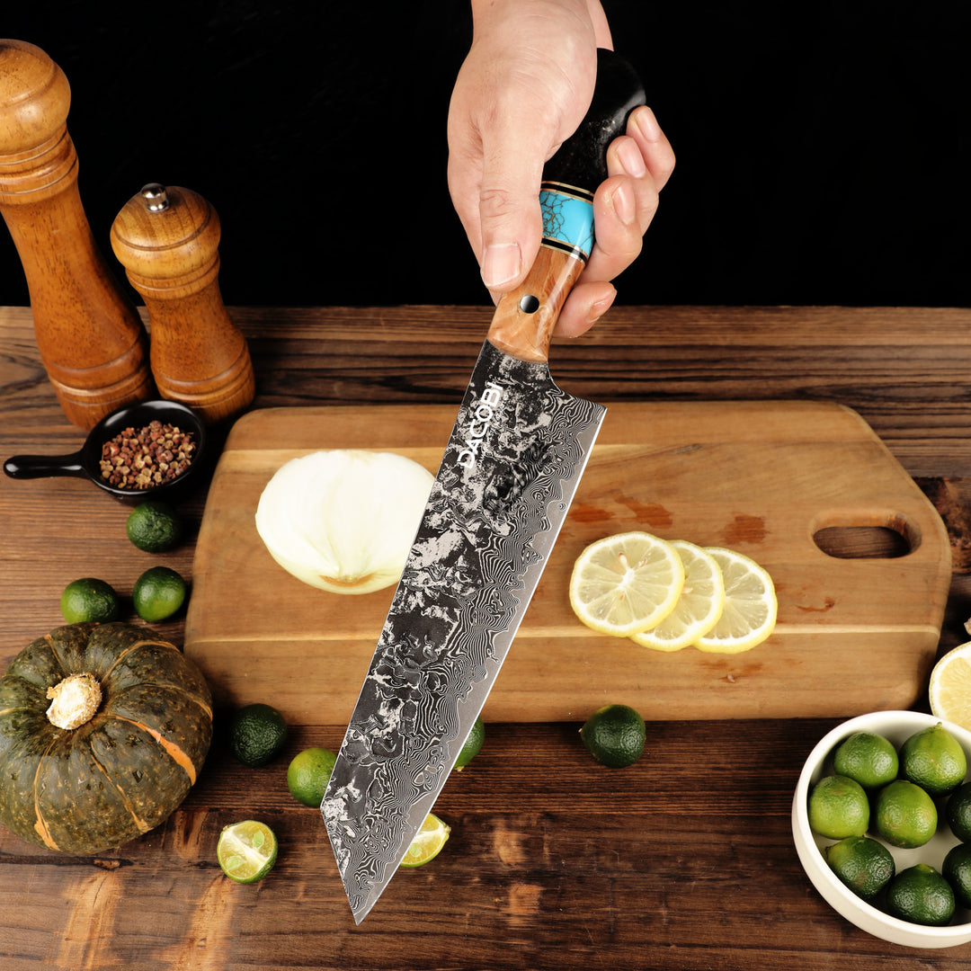 Profesionalni Kiritsuke nož C68, Damask čelik 67 slojeva, 20.5 cm