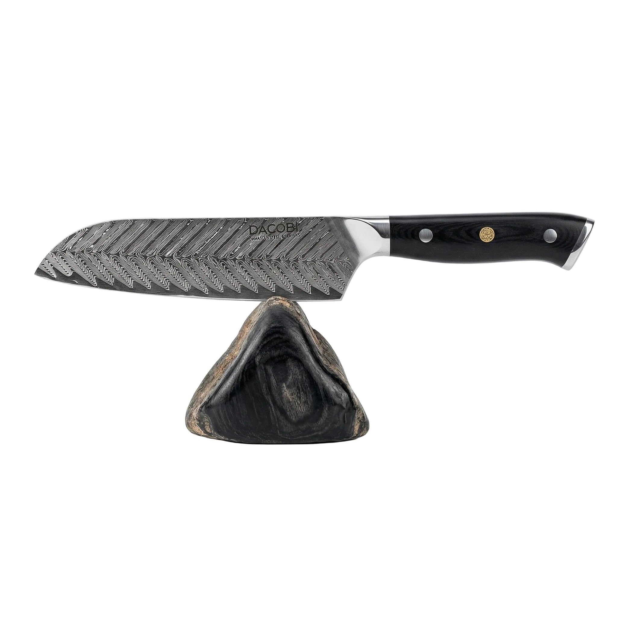 Profesionalni Santoku nož C26, Damask čelik 67 slojeva, 17 cm