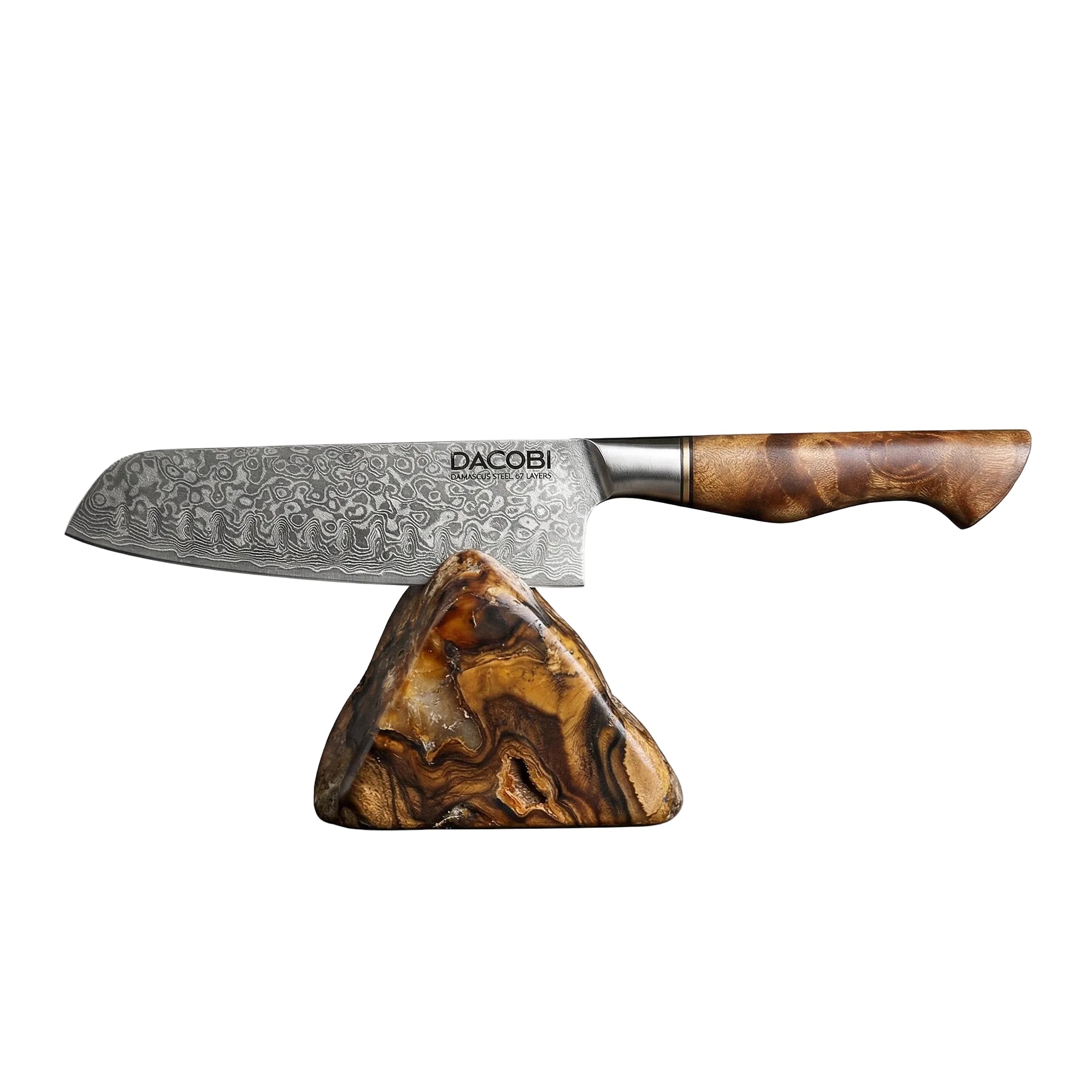 Profesionalni Santoku nož C33, Damask čelik 67 slojeva, 18 cm