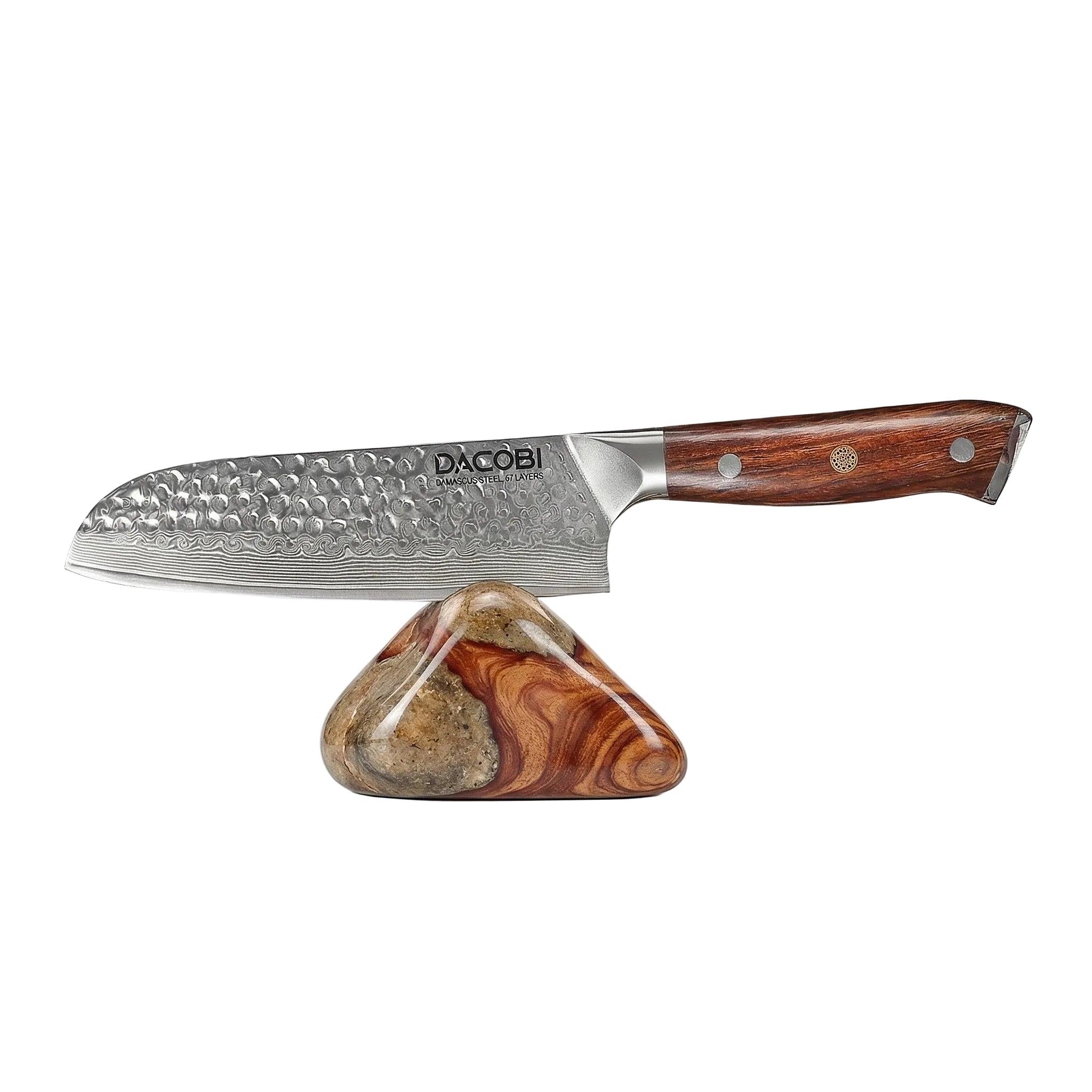 Profesionalni Santoku nož C39, Damask čelik 67 slojeva, 18 cm