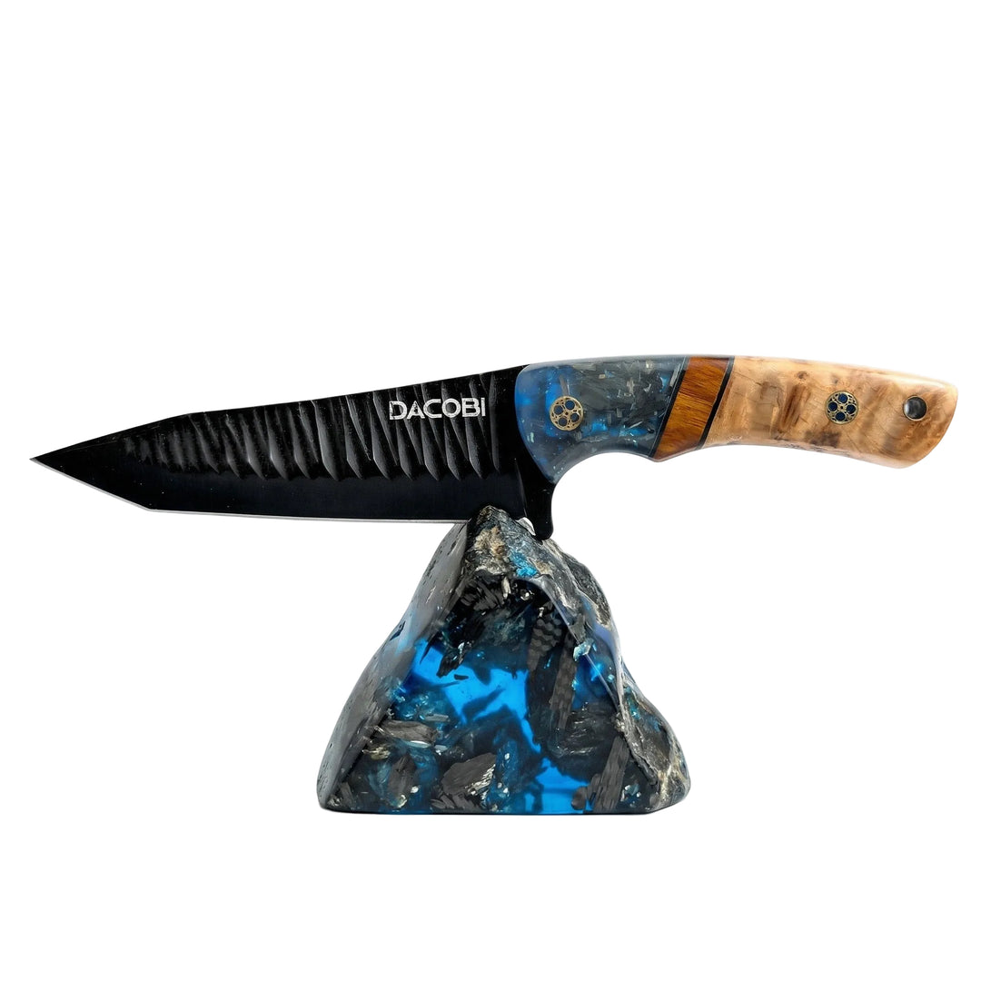 Gran Paradiso - Bushcraft nož, čelik D2, ručka od smole + pustinja od željeznog drveta