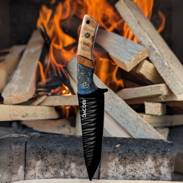 Gran Paradiso - Bushcraft nož, čelik D2, ručka od smole + pustinja od željeznog drveta