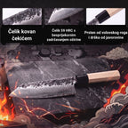 Infografika s glavnim karakteristikama profesionalnog Kiritsuke noža Tsuchime