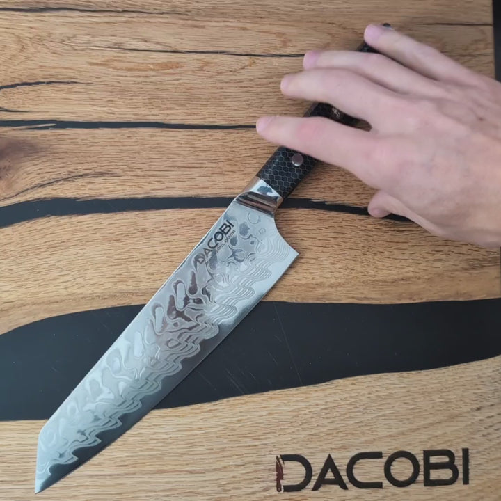 Profesionalni Kiritsuke nož C14, Damask čelik 45 slojeva, 21 cm