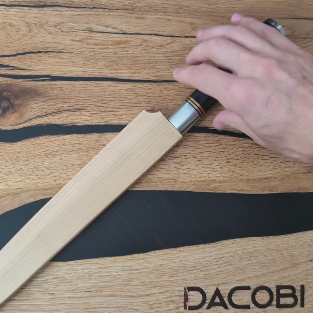Profesionalni Yanagiba nož za sushi C53, drvo ebanovine, 27 cm
