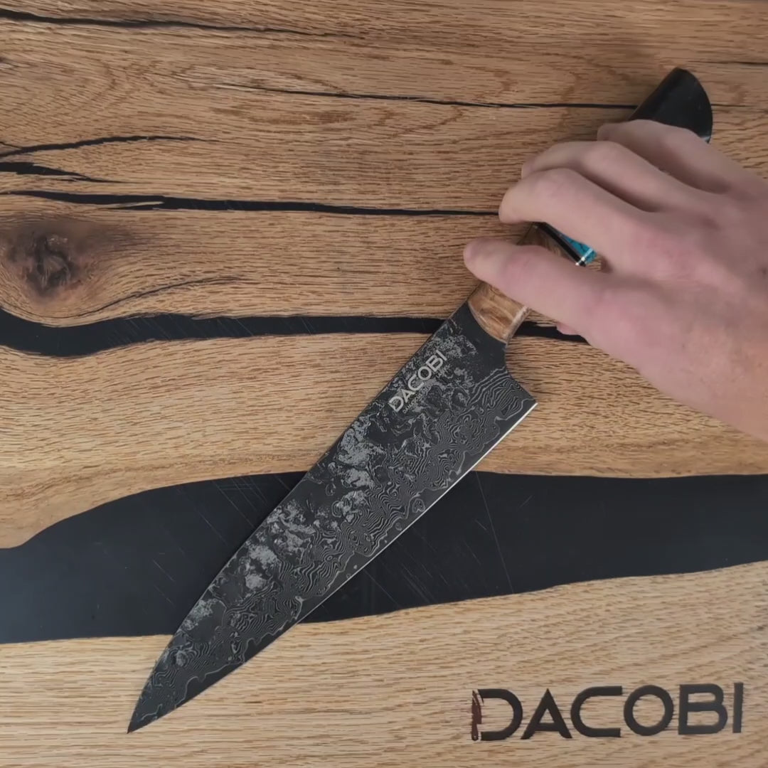 Profesionalni kuharski nož C67, Damask čelik 67 slojeva, 21.5 cm