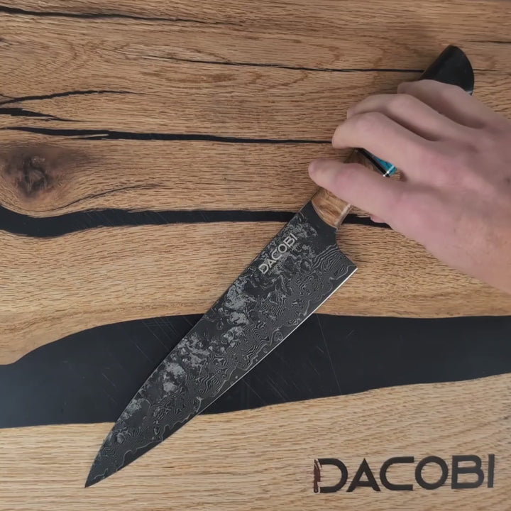 Profesionalni kuharski nož C67, Damask čelik 67 slojeva, 21.5 cm