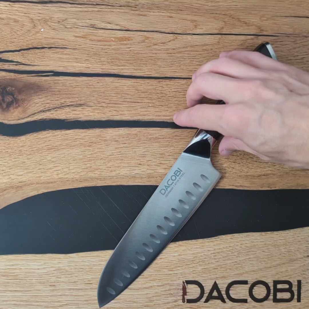 Profesionalni Santoku nož C7, njemački čelik 1.4116, 18 cm