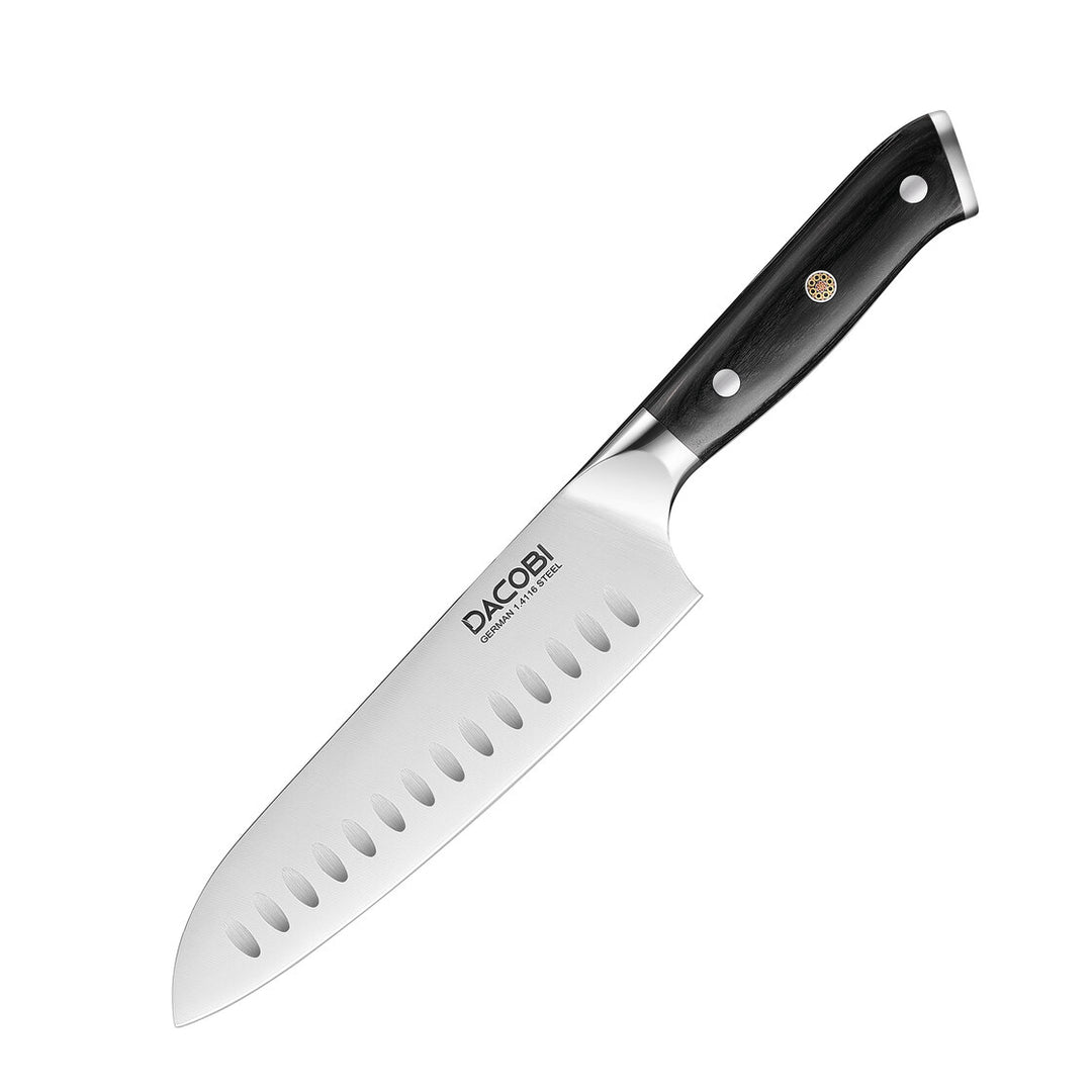 Profesionalni Santoku nož C7, njemački čelik 1.4116, 18 cm - DACOBI.hr