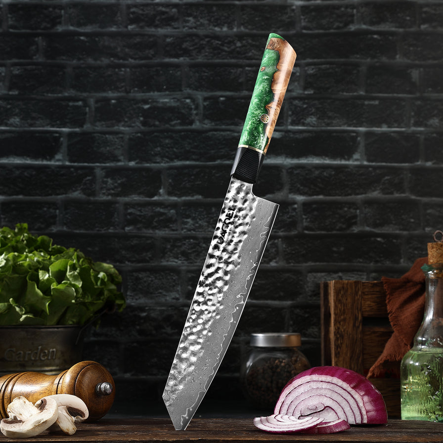Profesionalni Kiritsuke nož C48, Damascus Steel 67 slojeva, 21 cm - DACOBI.hr