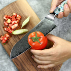 Profesionalni Santoku nož C23, Damask čelik 67 slojeva, 18 cm - DACOBI.hr