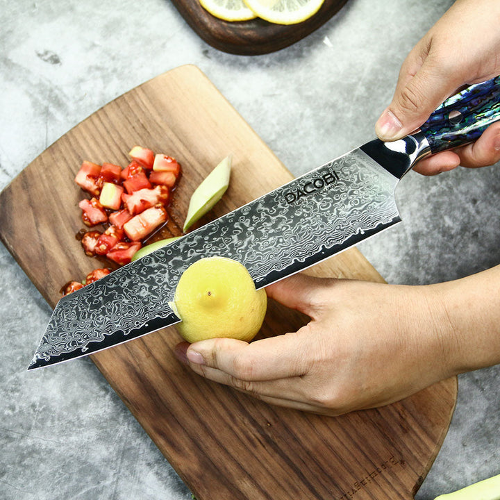Profesionalni Kiritsuke nož C24, Damask čelik 67 slojeva, 21 cm - DACOBI.hr