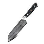 Profesionalni Santoku nož C26, Damask čelik 67 slojeva, 17 cm - DACOBI.hr
