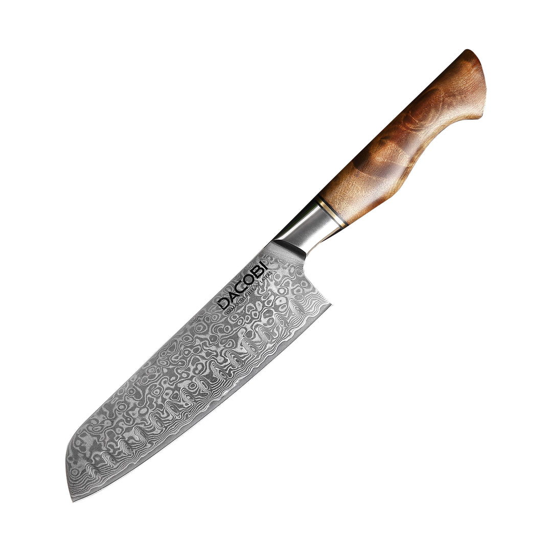 Profesionalni Santoku nož C33, Damask čelik 67 slojeva, 18 cm - DACOBI.hr