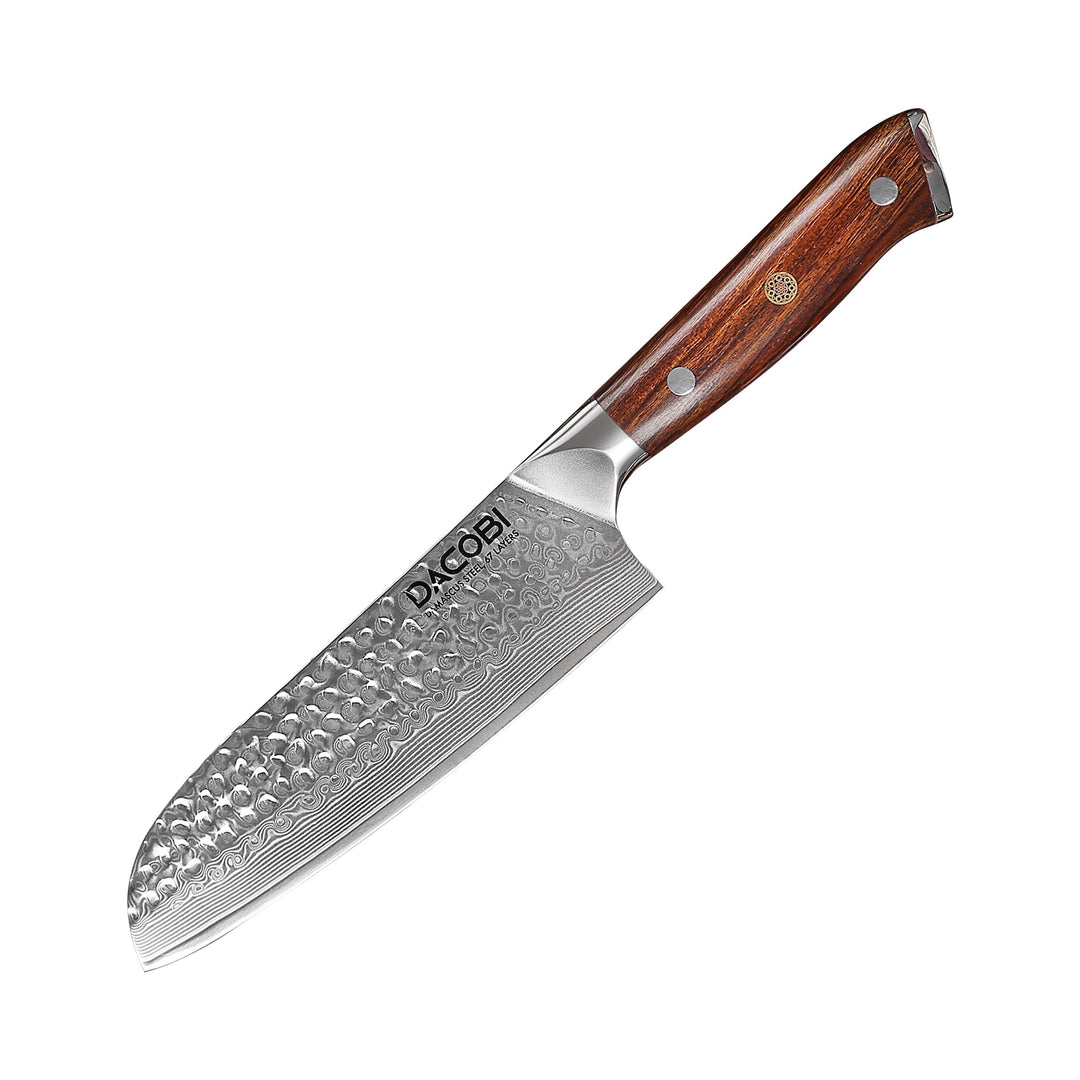 Profesionalni Santoku nož C39, Damask čelik 67 slojeva, 18 cm - DACOBI.hr