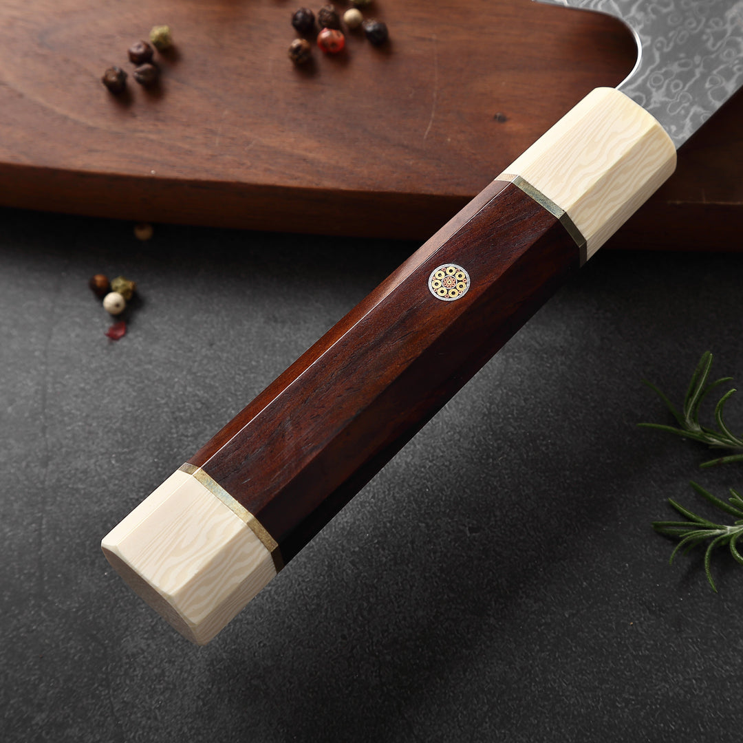 Profesionalni Kiritsuke nož C13, Damask čelik 67 slojeva, 20.5 cm - DACOBI.hr