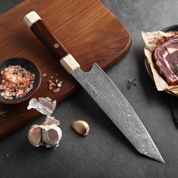 Profesionalni Kiritsuke nož C13, Damask čelik 67 slojeva, 20.5 cm - DACOBI.hr