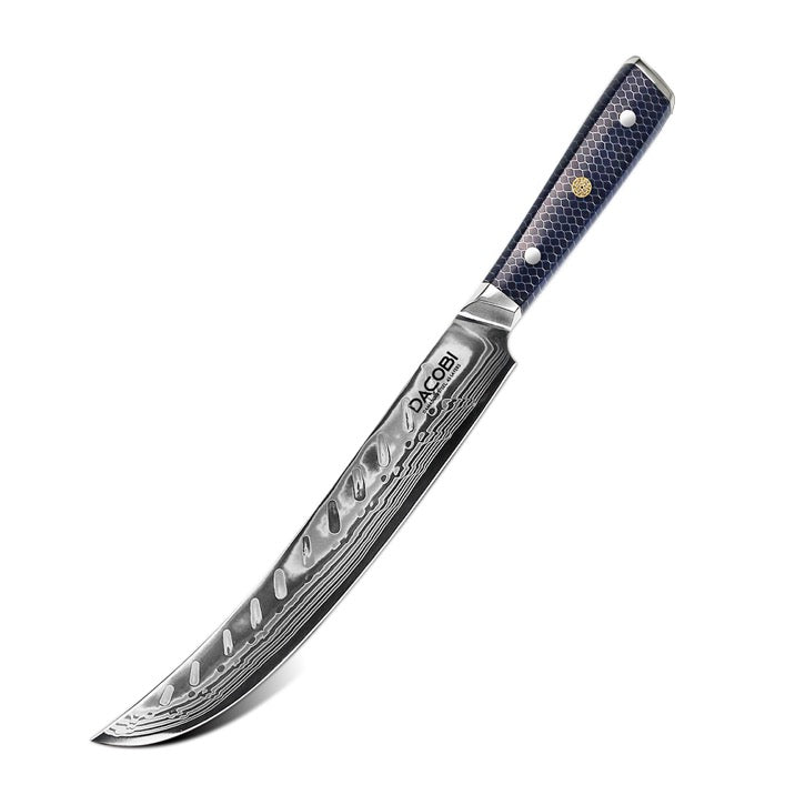Profesionalni mesarski nož C18, Damask čelik 45 slojeva, 20.5 cm - DACOBI.hr