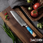 Profesionalni Santoku nož C3, Damask čelik 67 slojeva, 17.5 cm - DACOBI.hr