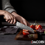 Profesionalni Santoku nož C3, Damask čelik 67 slojeva, 17.5 cm - DACOBI.hr